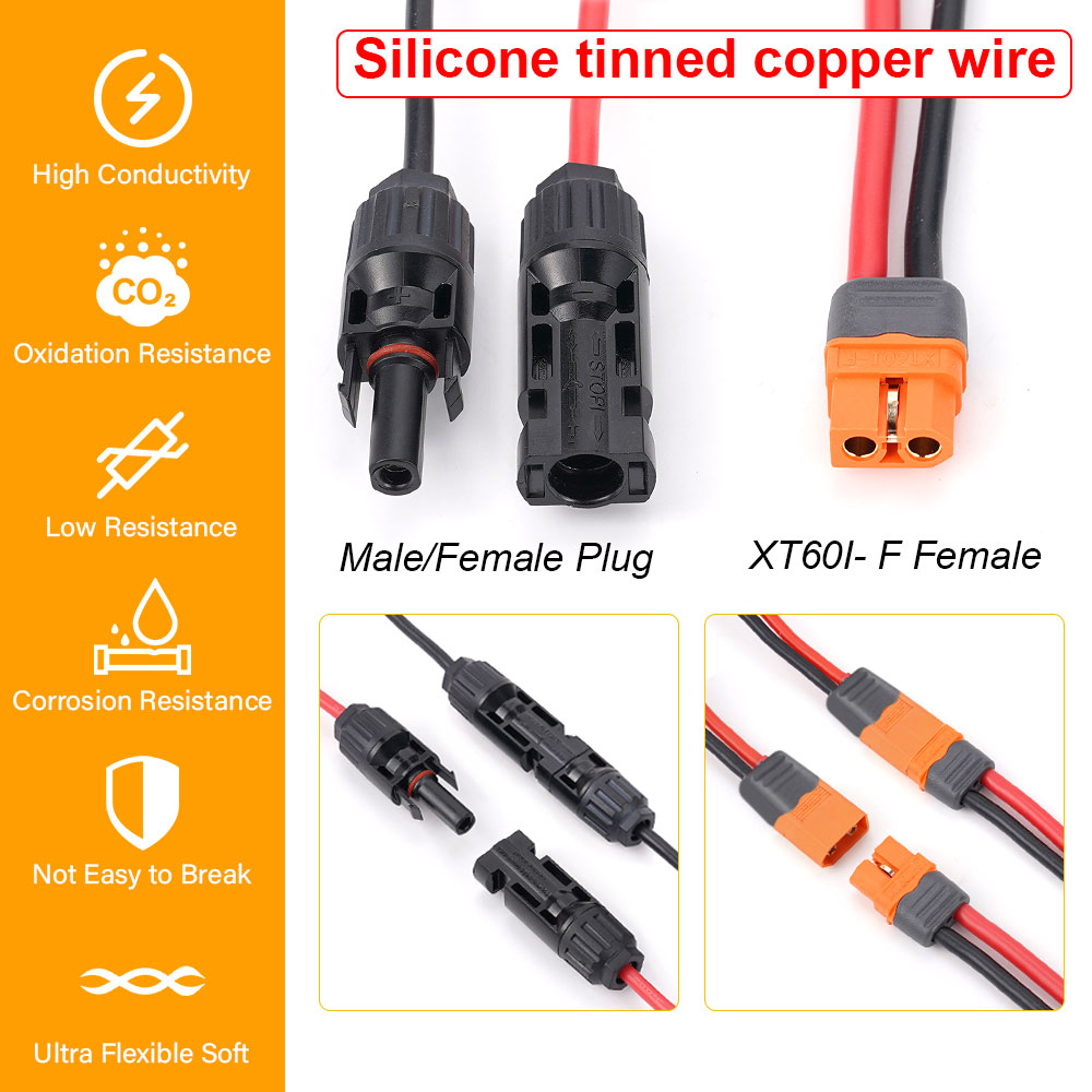 1/2/3/6M XT60 12AWG XT60i-F Fe - Ipex Connector 评论和价格